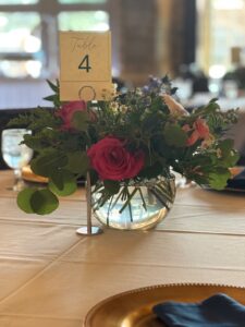 The couple centerpieces