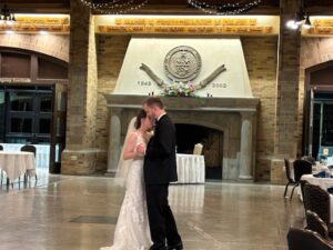 Wedding couple dancing