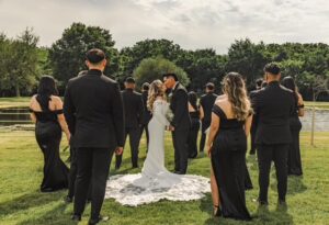 Jay & Julia with bridal party and groomsmen